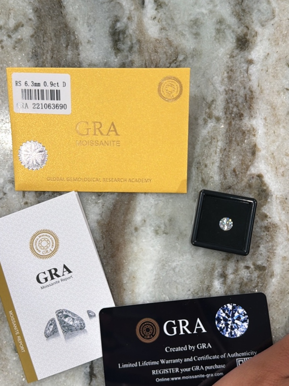 GRA Certified Moissanite Solitaire - White